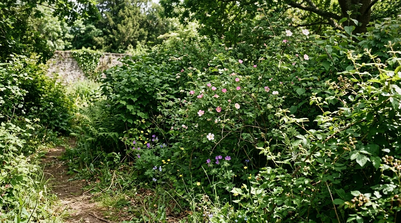 Dense Shrub and Bush Area